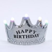 LED생일왕관(글리터실버)